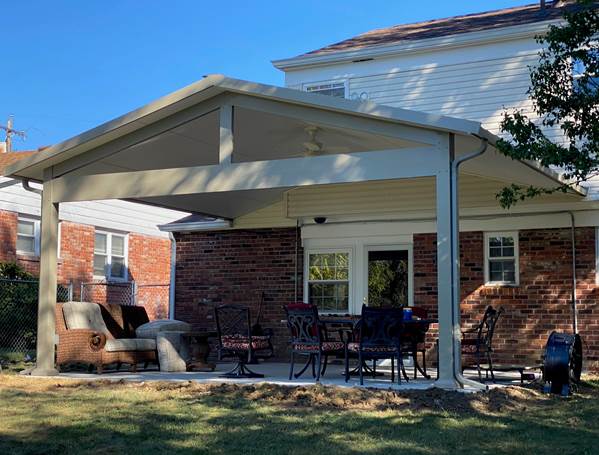 exterior view of home showcasing patio cover