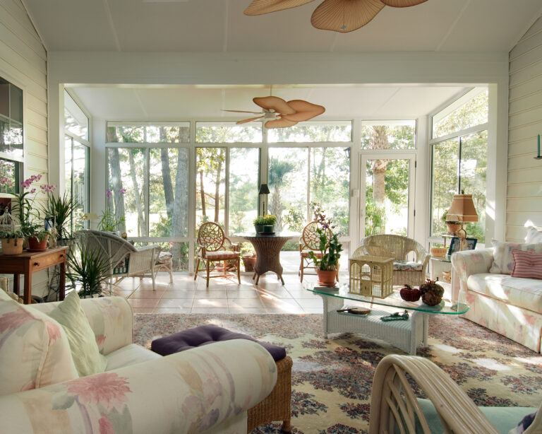 interior of four-seasons sunroom Omaha