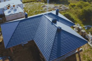 aerial view of Omaha metal roofing